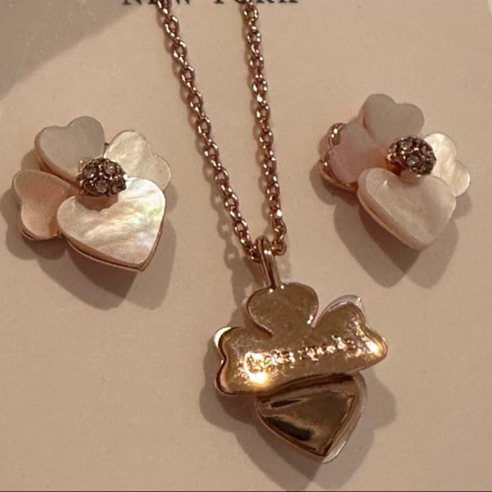 Kate Spade Floral Necklace Set in Rose Gold - Picture 5 of 8